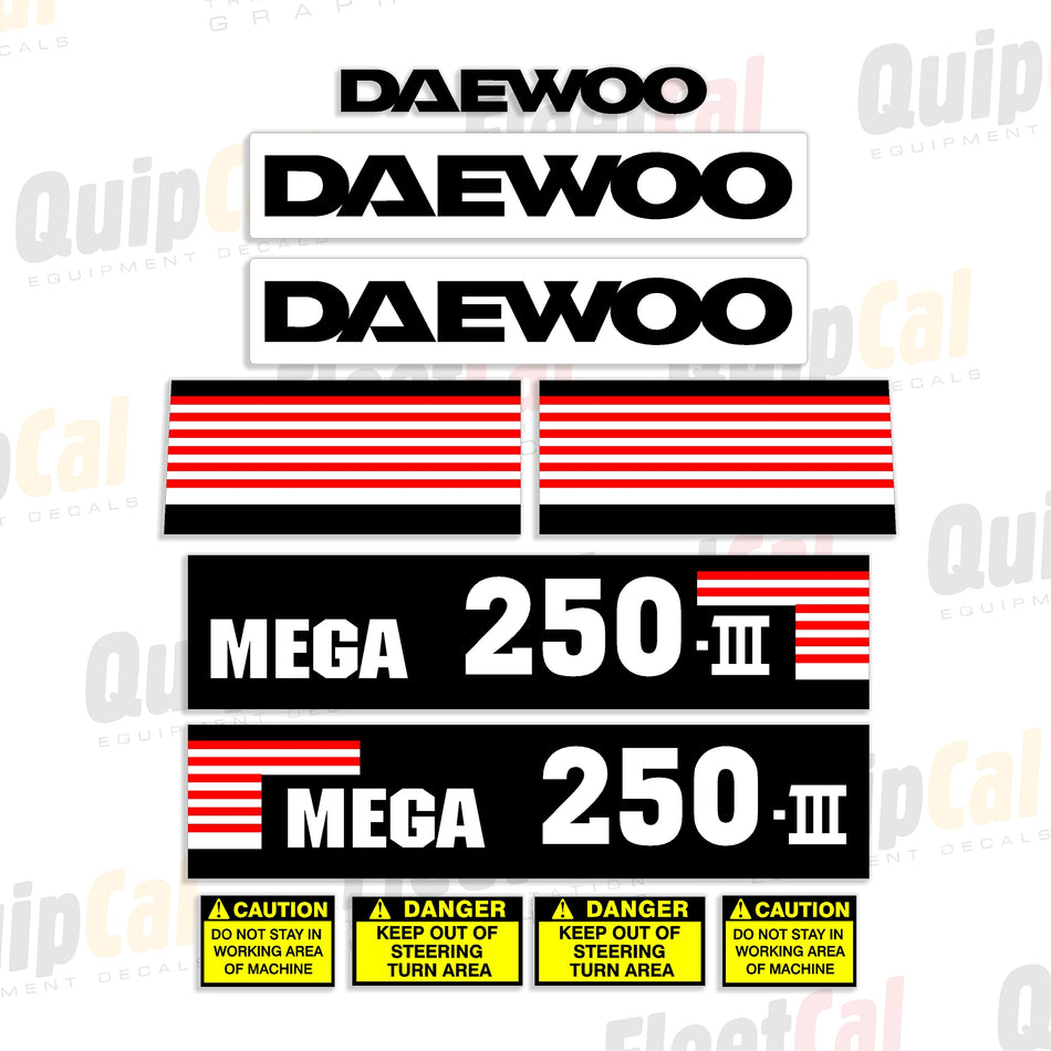 Daewoo Wheel Loader Decals