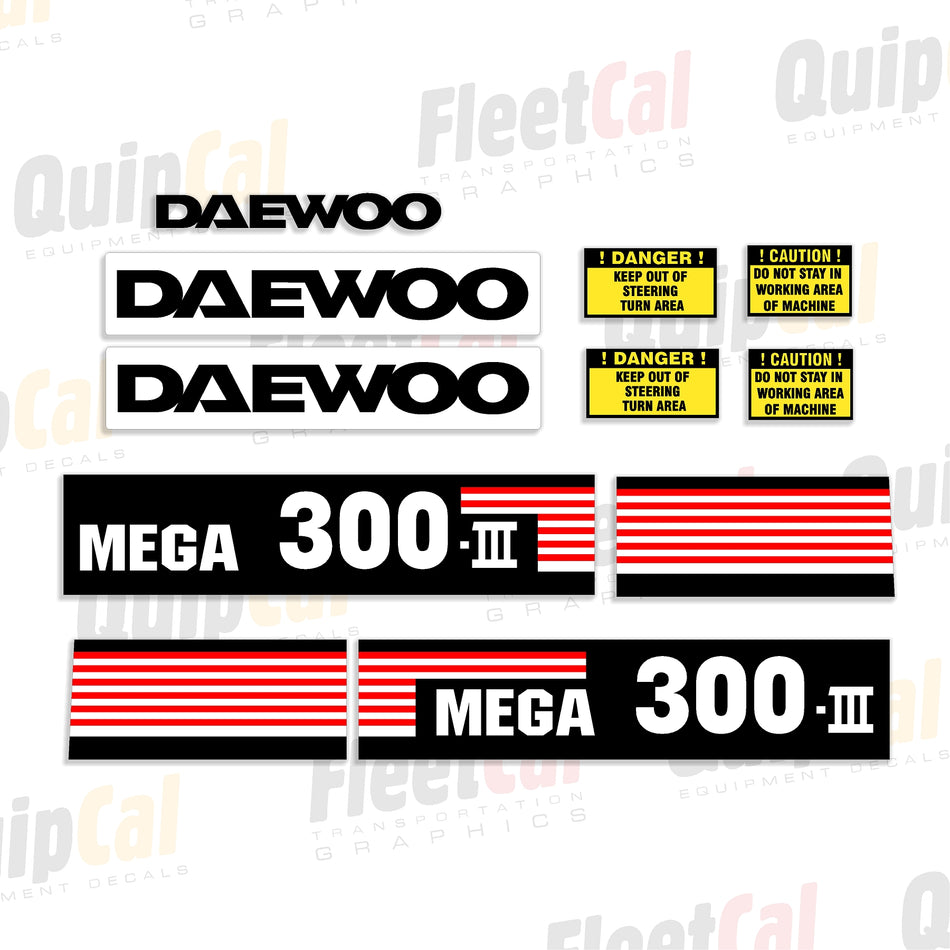 Daewoo Wheel Loader Decals