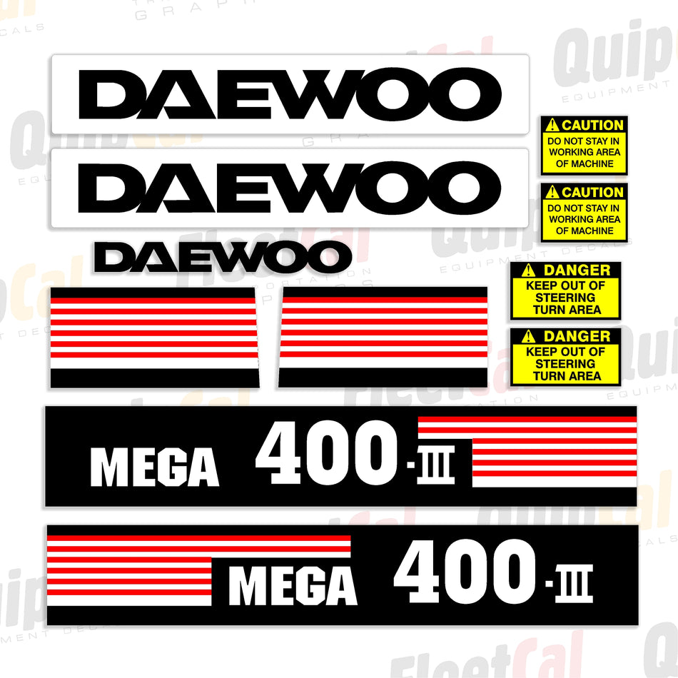 Daewoo Wheel Loader Decals