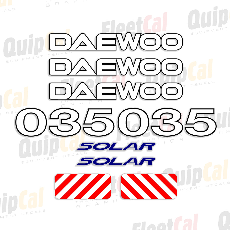 Daewoo Excavator Decals