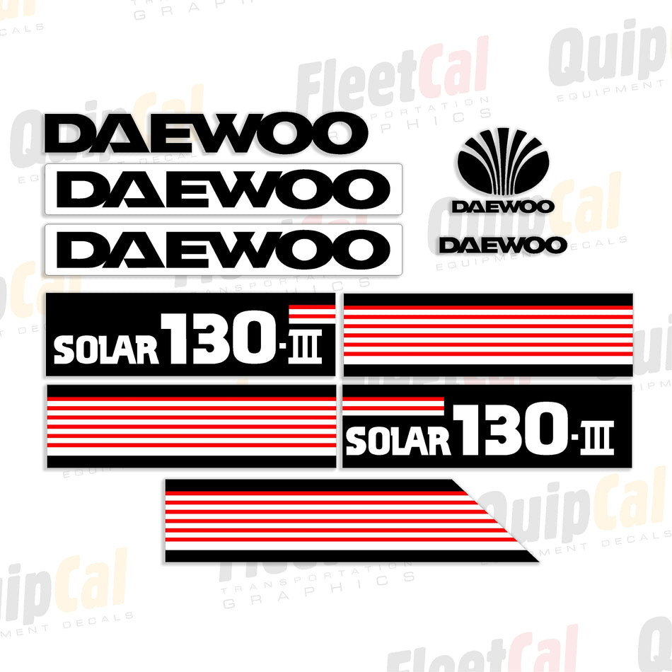 Daewoo Excavator Decals