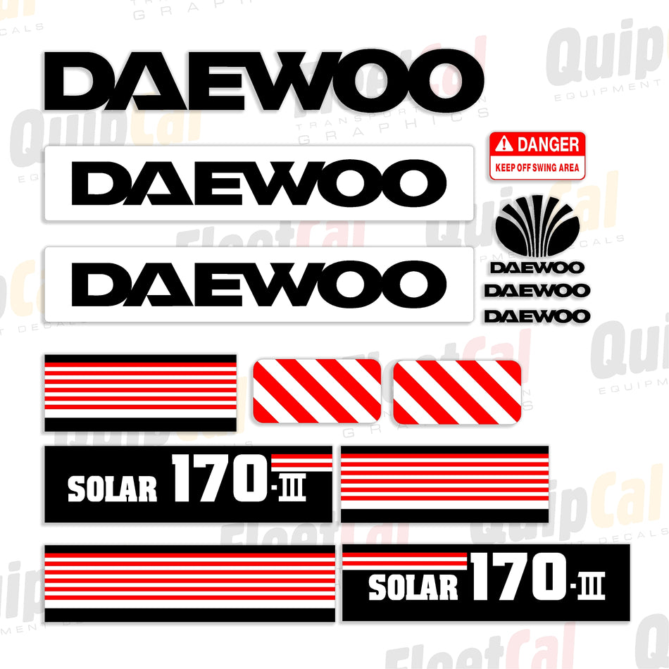 Daewoo Excavator Decals