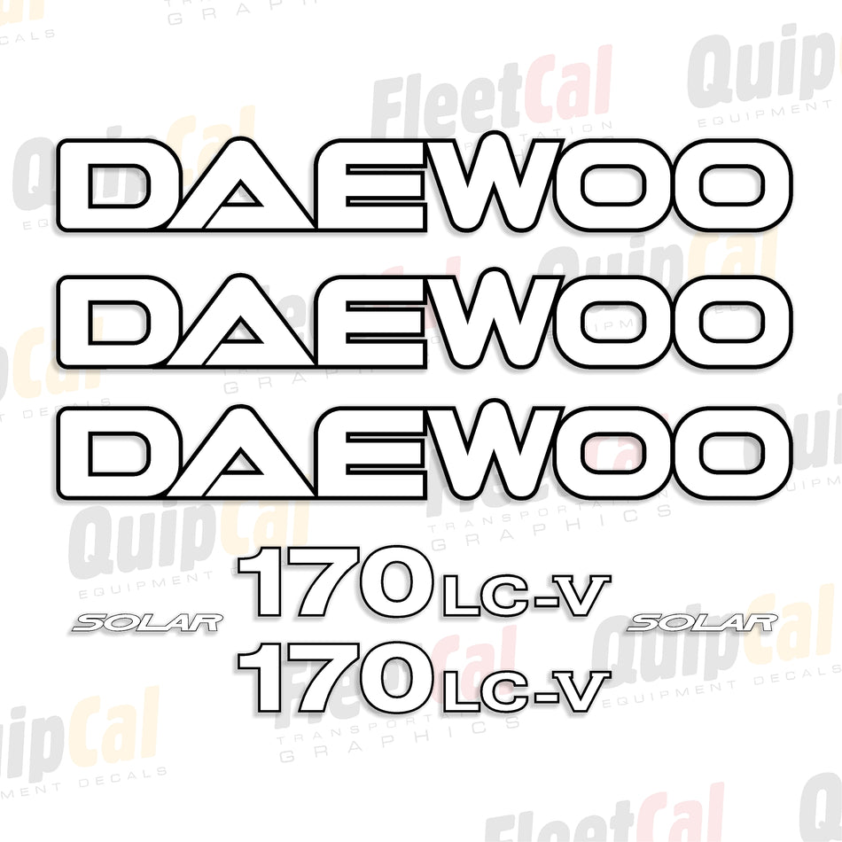 Daewoo Excavator Decals