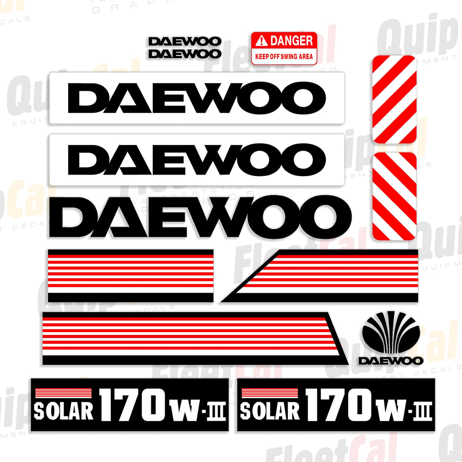 Daewoo Excavator Decals