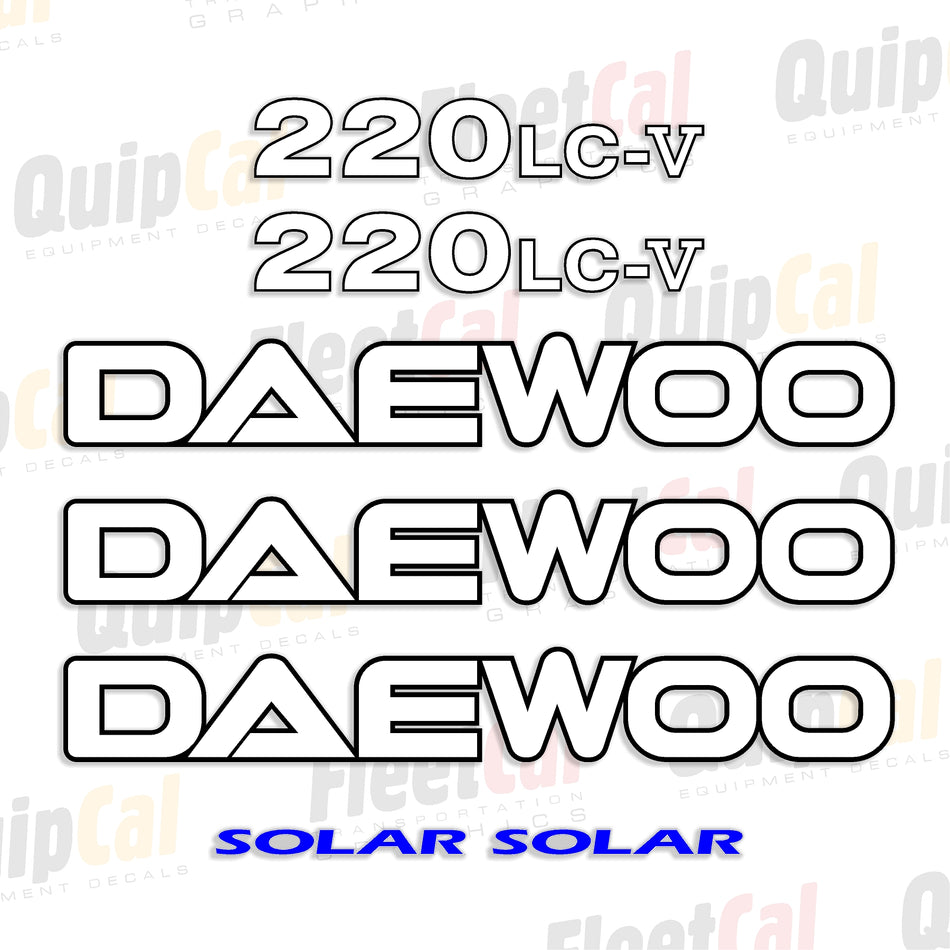 Daewoo Excavator Decals