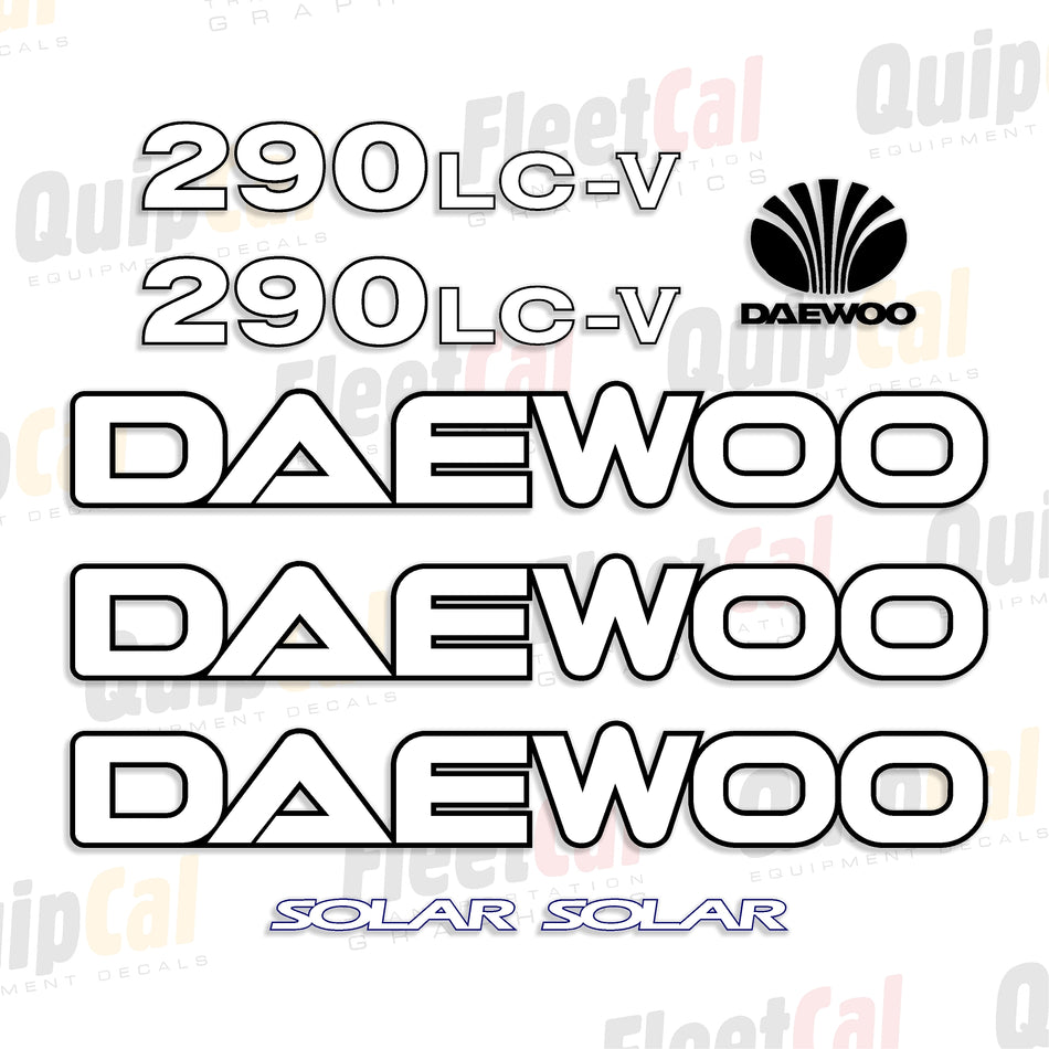 Daewoo Excavator Decals