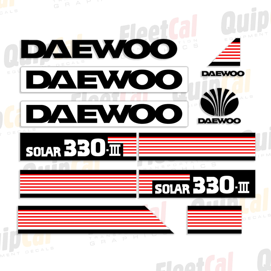 Daewoo Excavator Decals