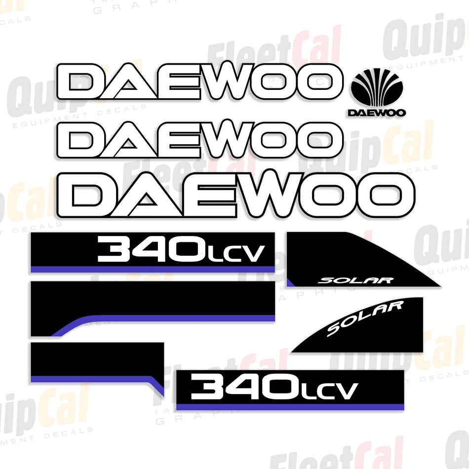 Daewoo Excavator Decals