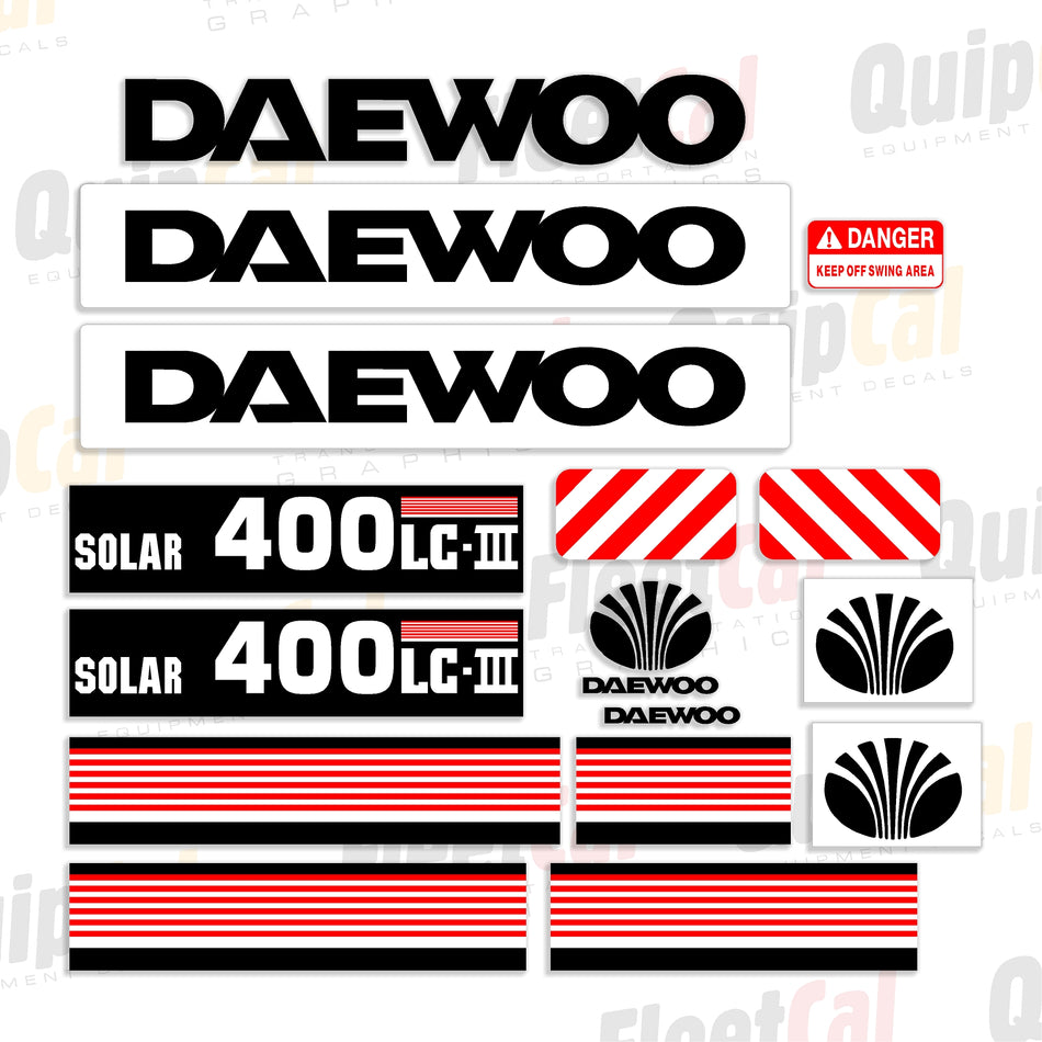 Daewoo Excavator Decals