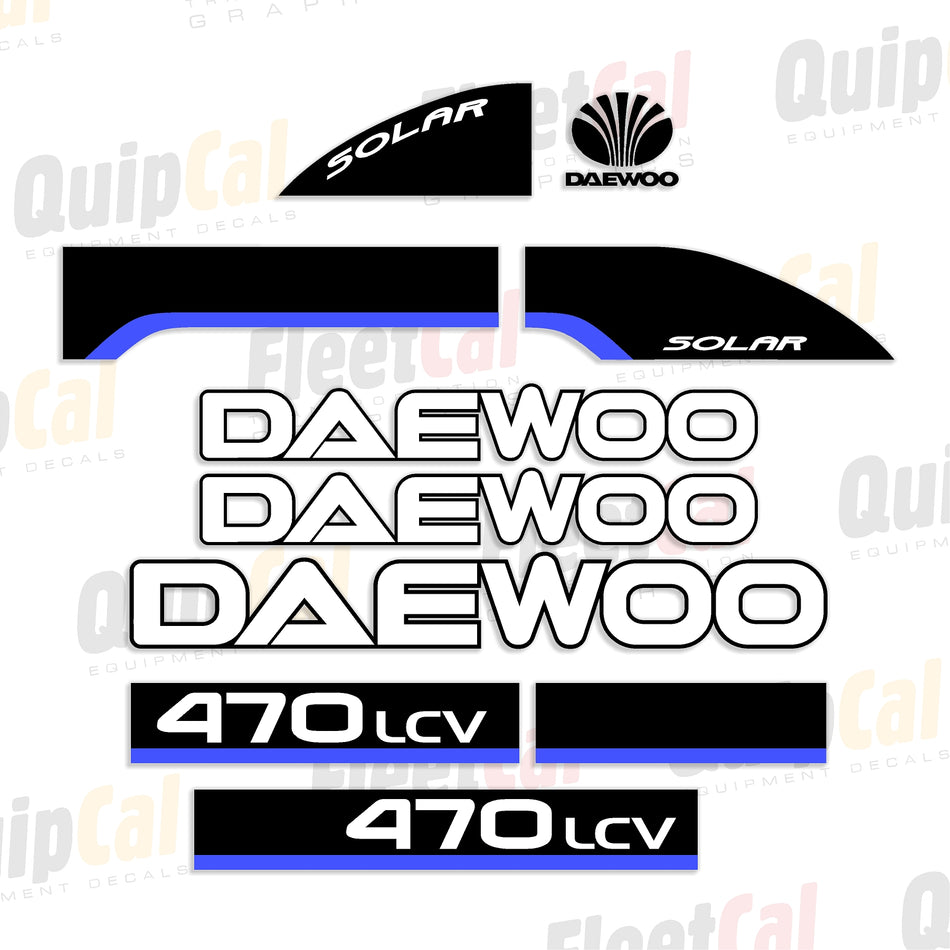 Daewoo Excavator Decals