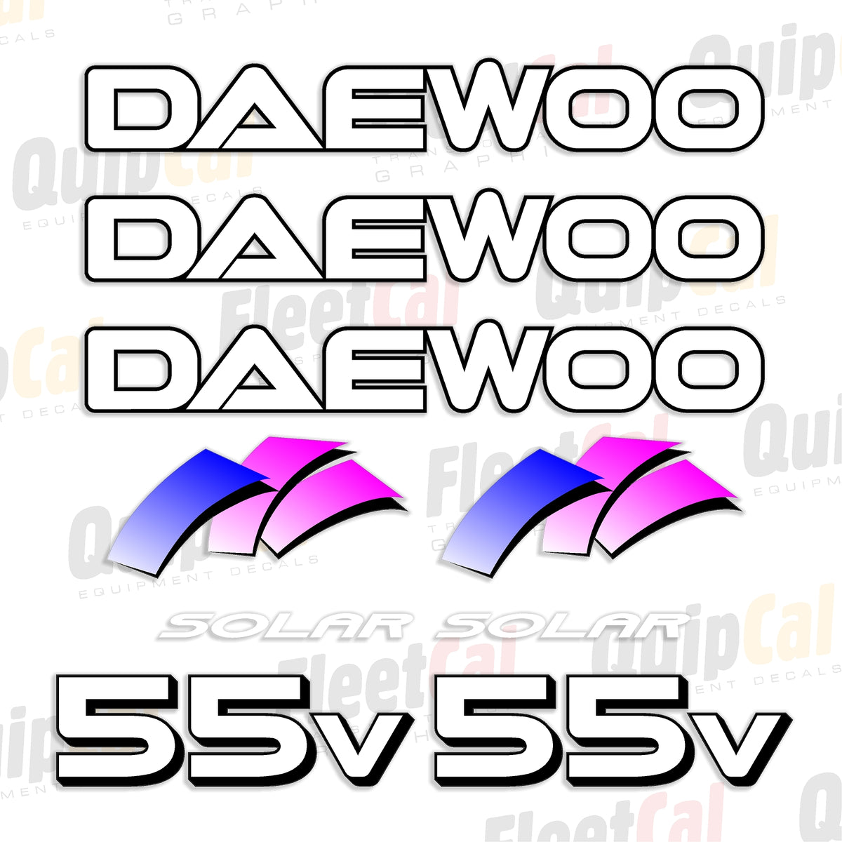 Daewoo Excavator Decals