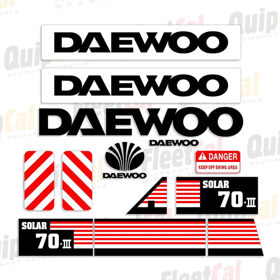 Daewoo Excavator Decals