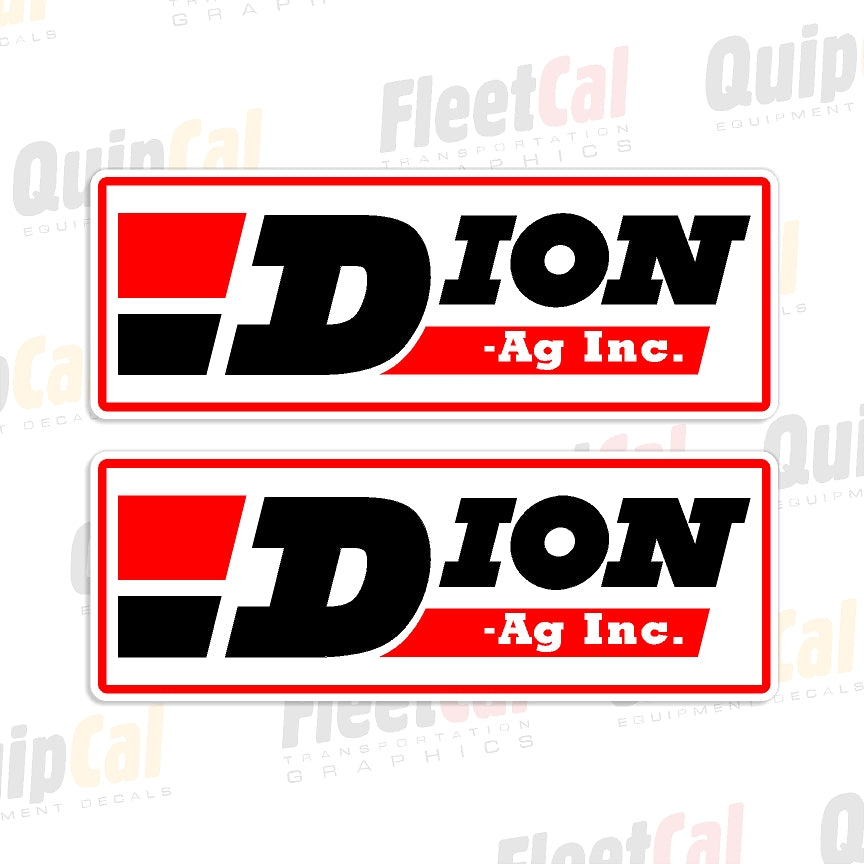 Calcomanías con el logotipo de Dion Ag Inc. (1 PAR)