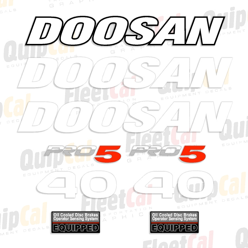 Doosan Forklift Decals