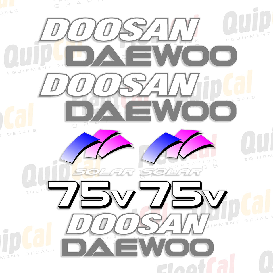 Doosan Daewoo Excavator Decals