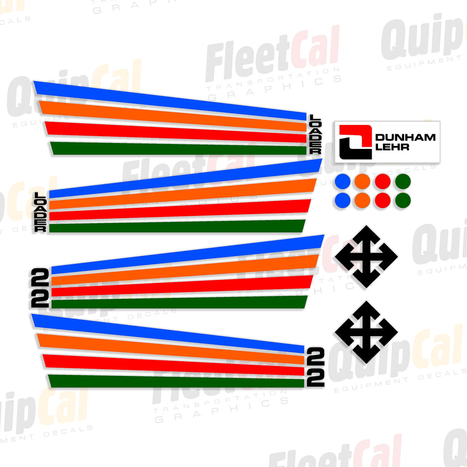 Dunham Lehr Front Loader Decal Set