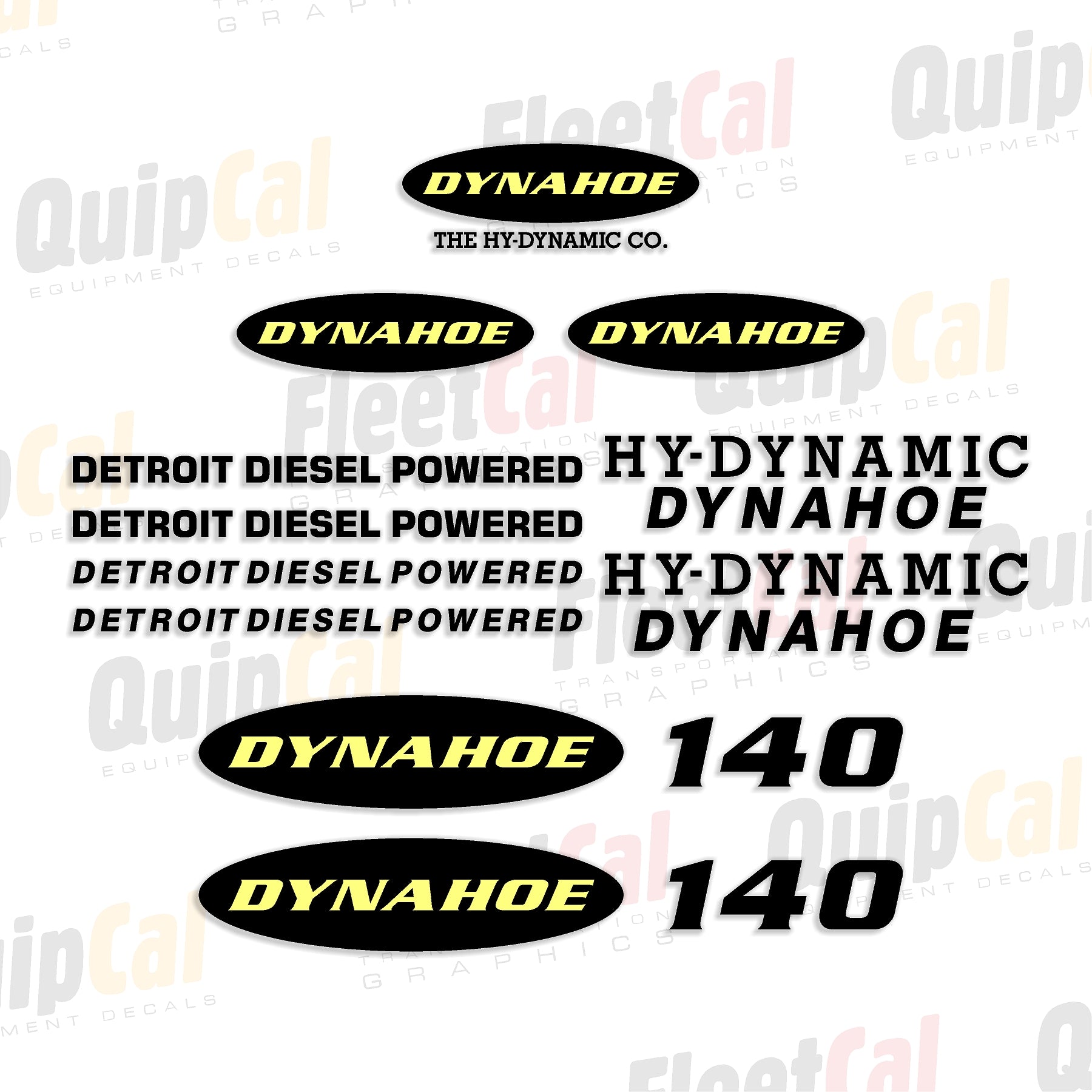 Dynahoe Backhoe Decals