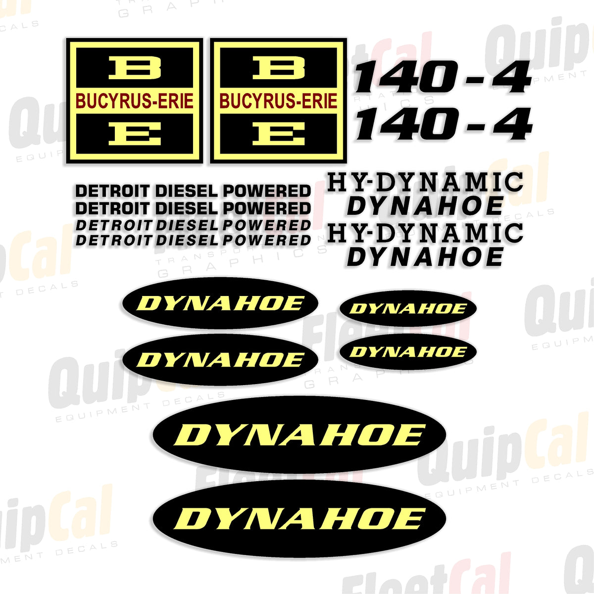 Dynahoe Backhoe Decals