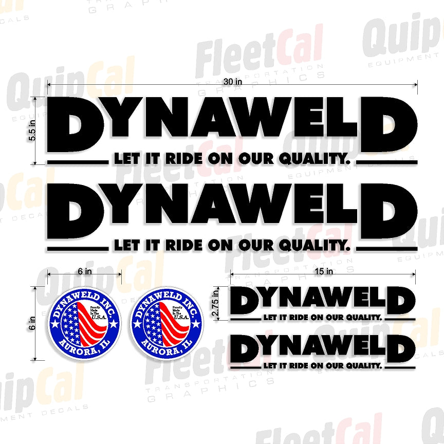 Dynaweld Trailers Marking Decal Set