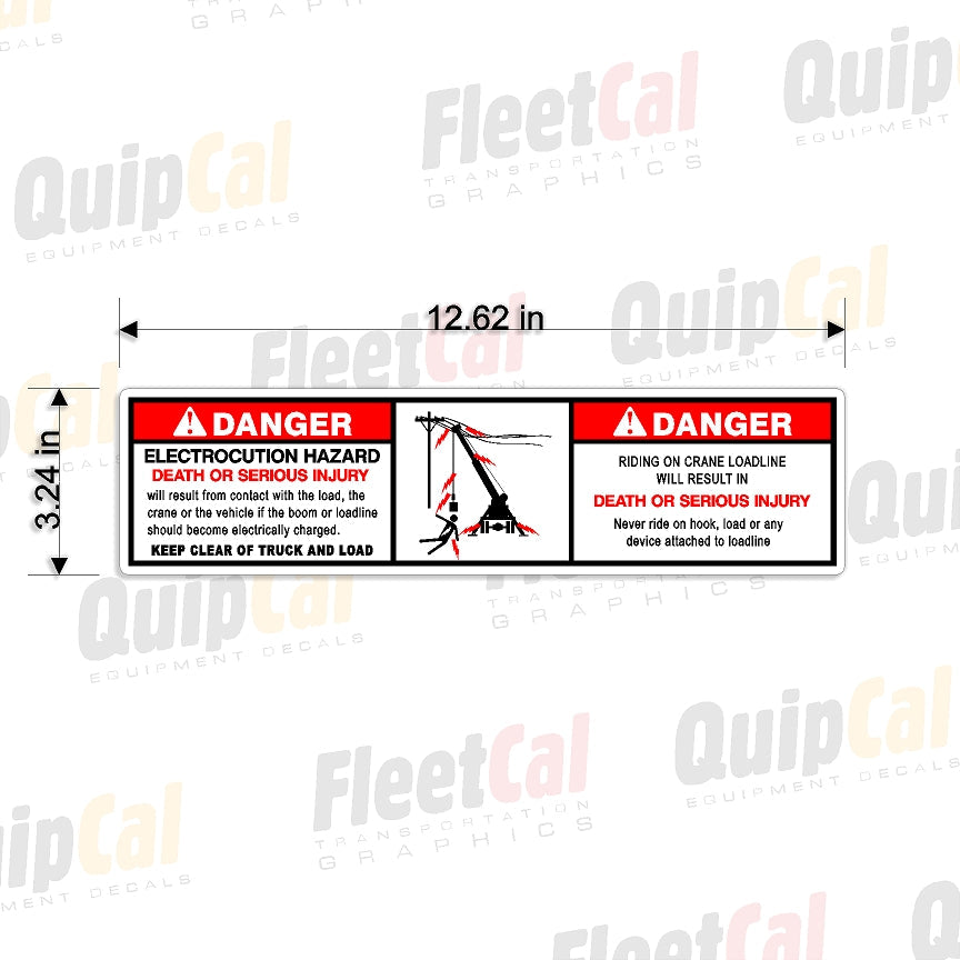 Crane Electrocution Hazard Safety Decal