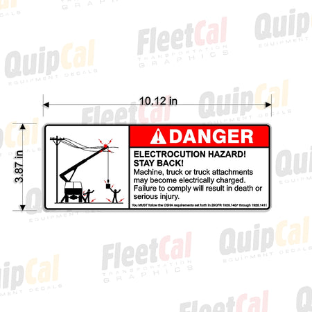 Crane Electrocution Hazard Safety Decal