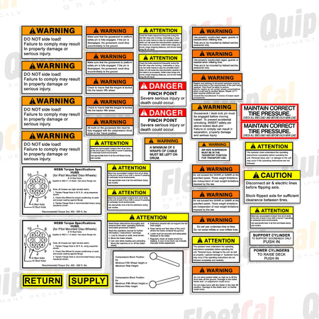 Etnyre Trailer Safety Decals