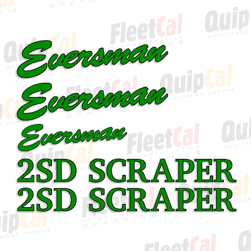 Pull Scraper Decal Set