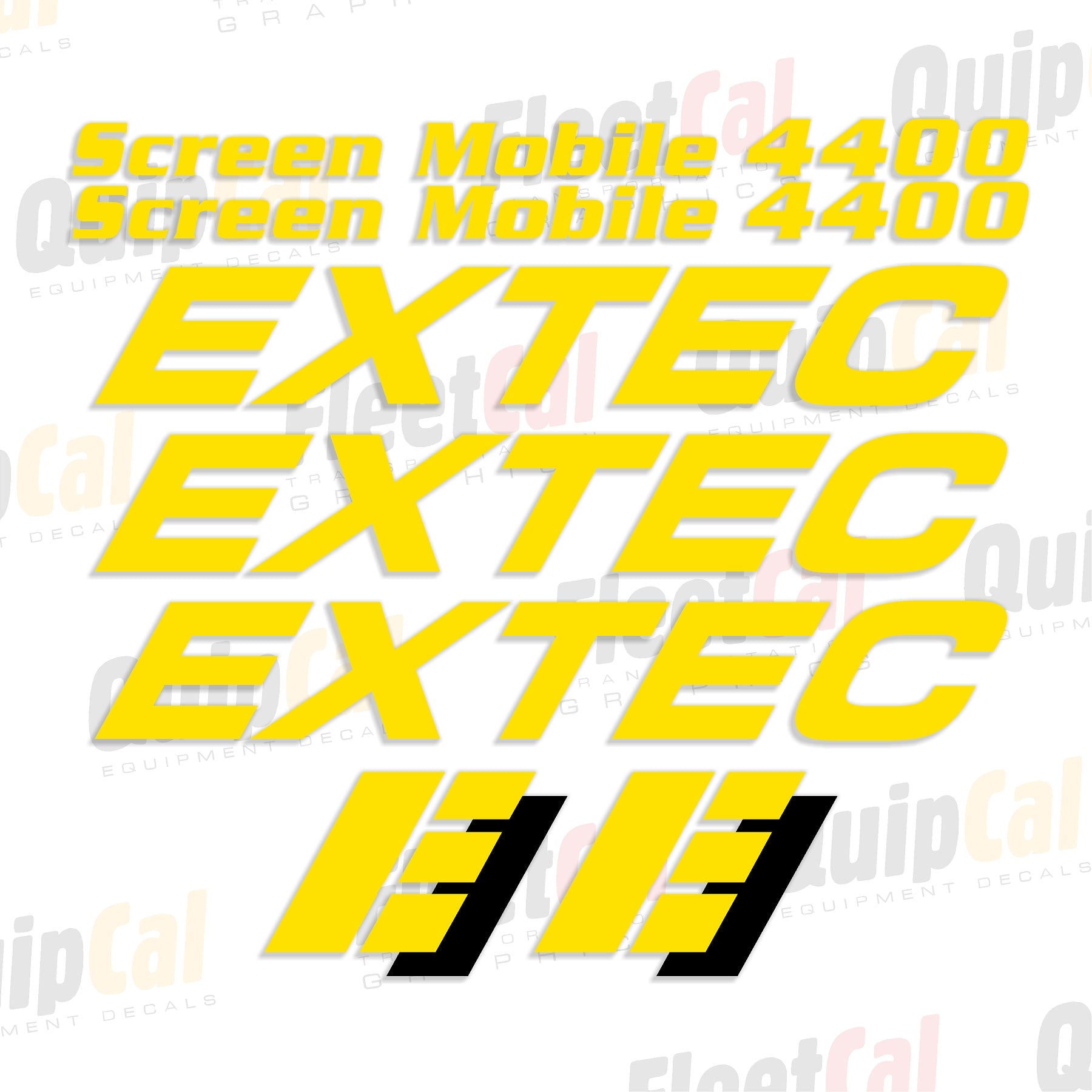 Extec Screens and Crushers Decals