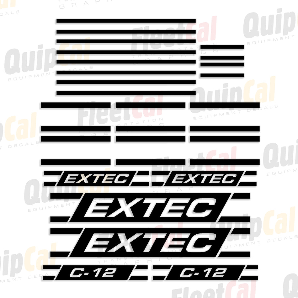 Extec C-12 Screener-Crusher Decal Set