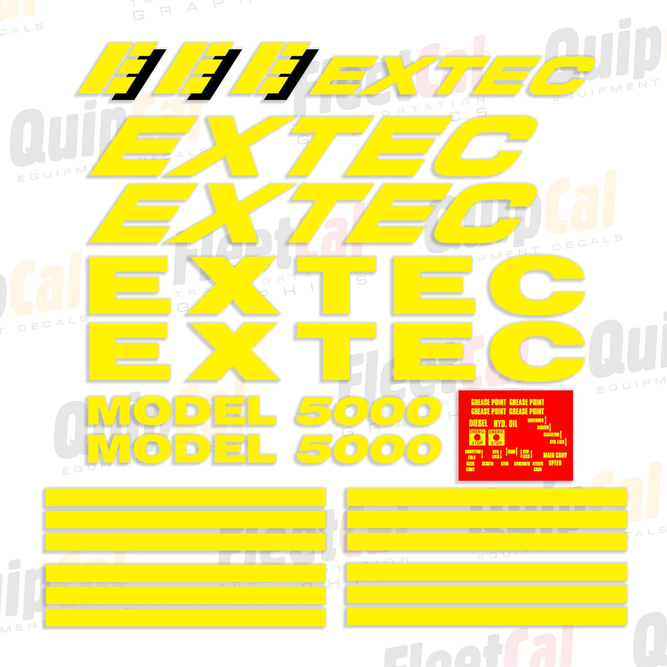 Extec Screens and Crushers Decals