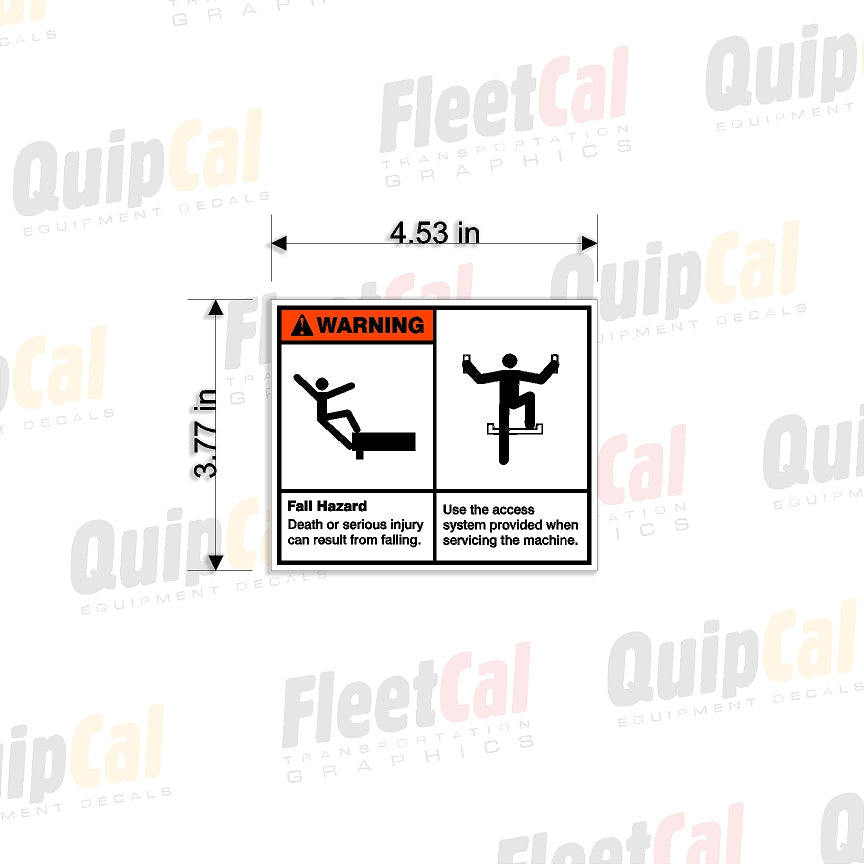 Crane Fall Hazard Decal