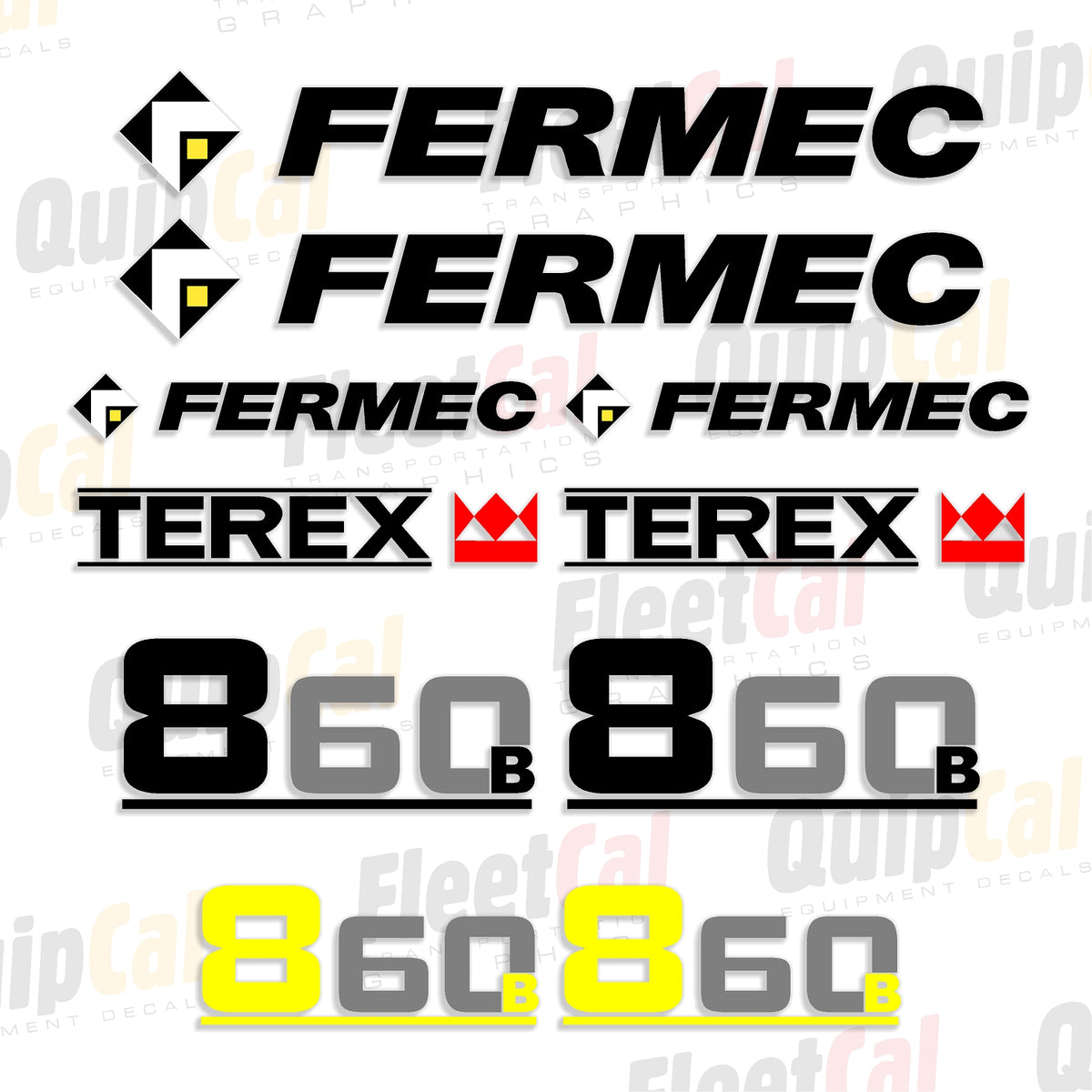 Fermec Backhoe Decal Set