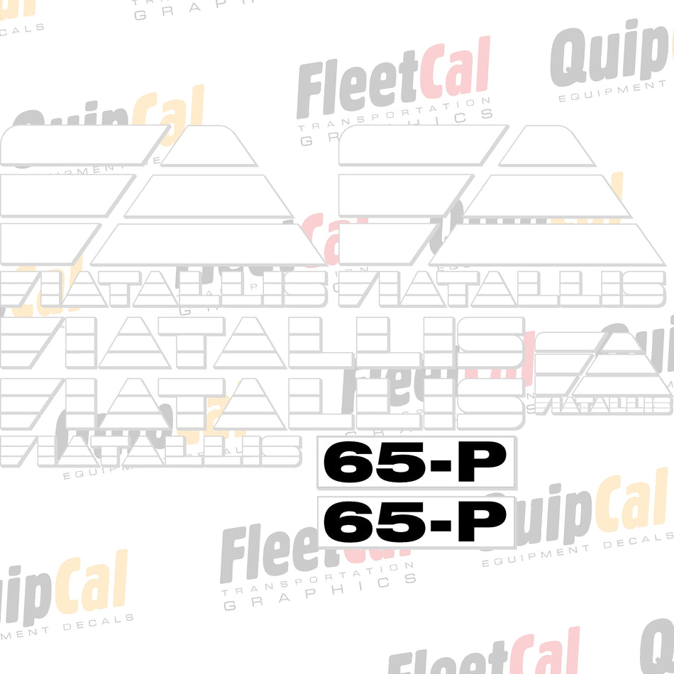 Fiat-Allis 65P Marking Decal Set