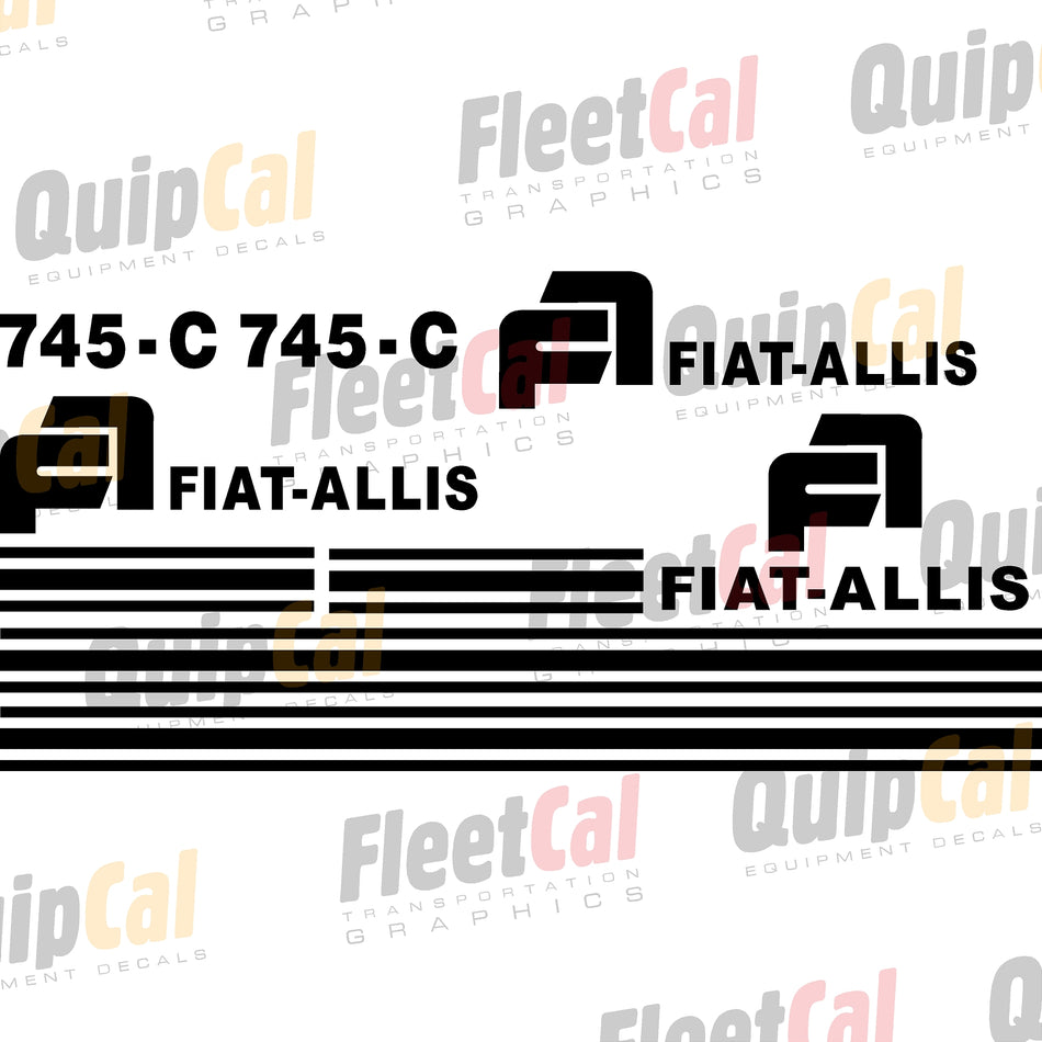 Fiat-Allis 745C Marking Decal Set