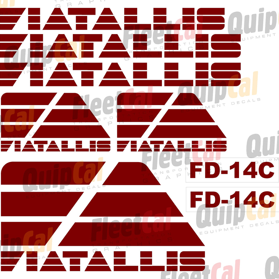 Fiat-Allis FD-14C Marking Decal Set