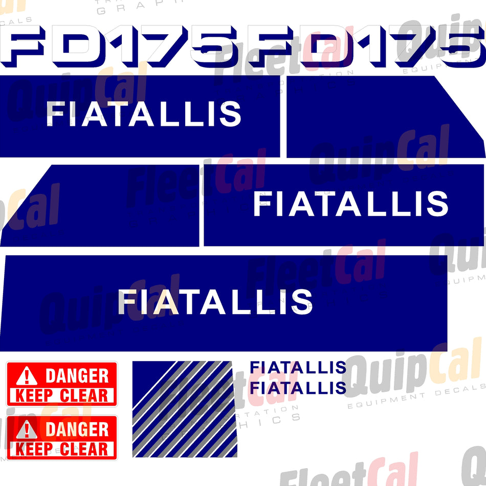 Fiat-Allis FD175 Marking Decal Set