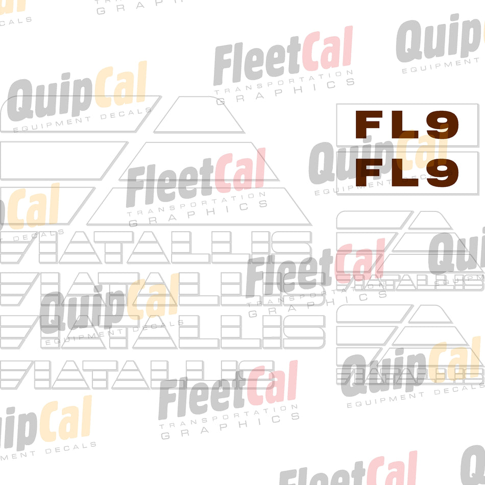 Fiat-Allis FL-9 Marking Decal Set