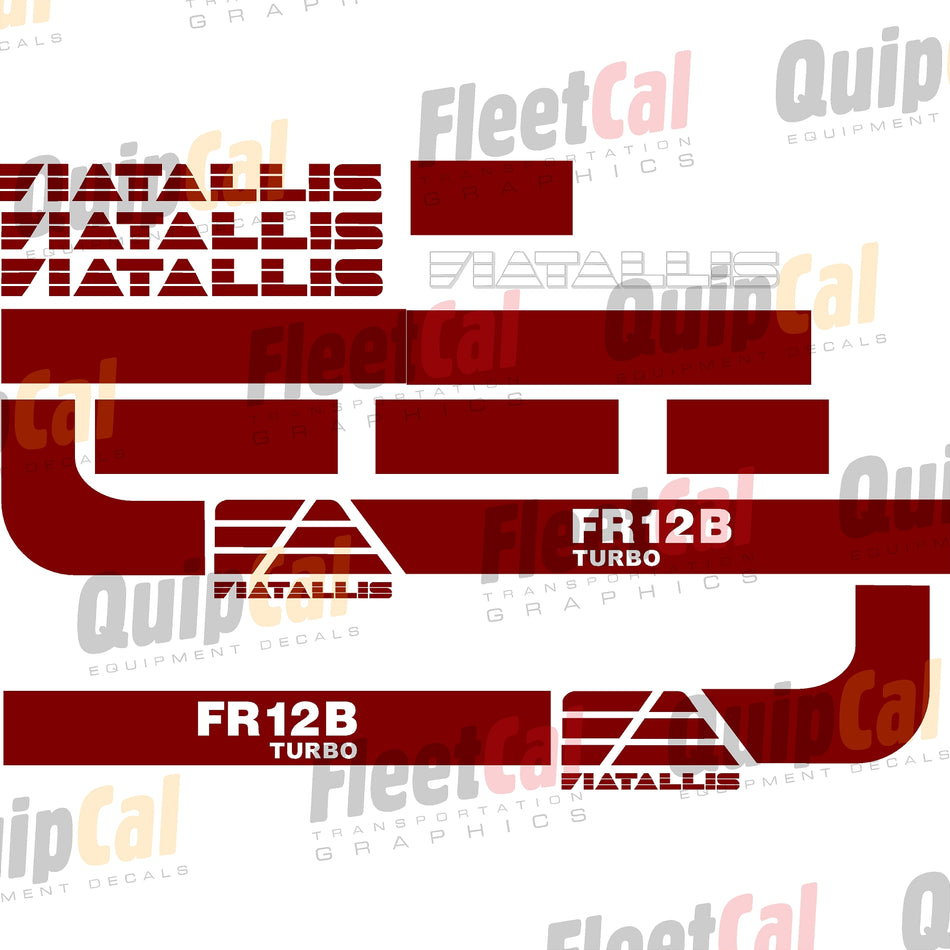 Fiat-Allis FR12B Marking Decal Set