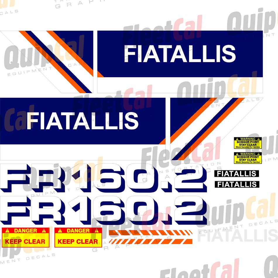 Fiat-Allis FR160-2 Marking Decal Set