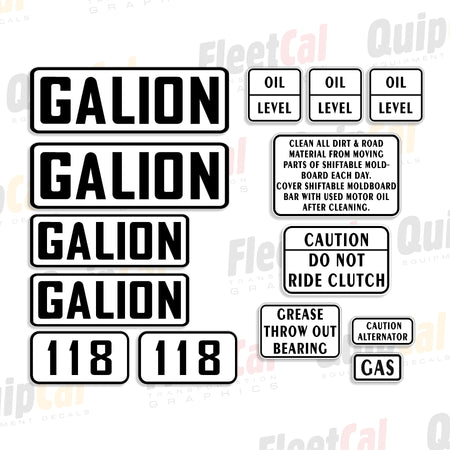 Decals for Galion Graders