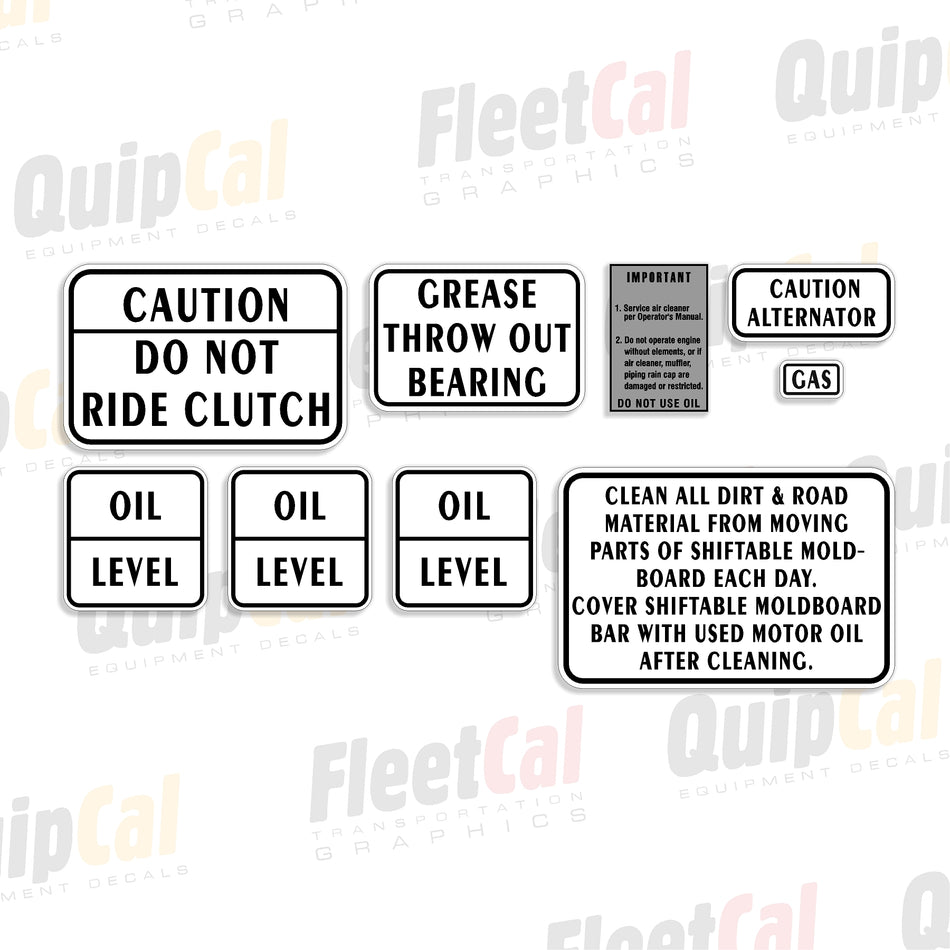 Galion Grader Safety Decals