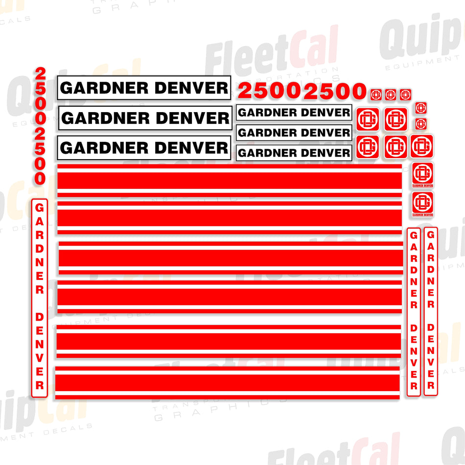 Decals for Gardner Denver Drill Rig