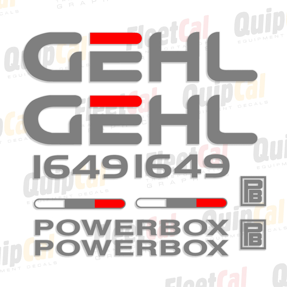 Gehl Powerbox Paver Decal Set