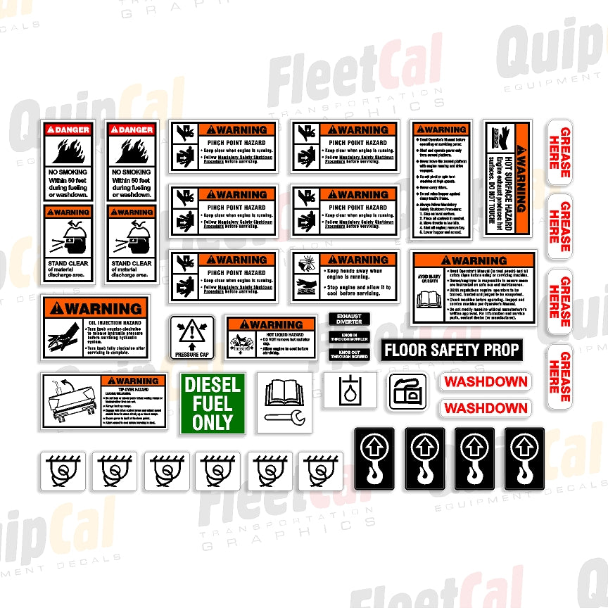 Gehl Paver Safety & Warning Decal Set – Truck and Equipment Decals