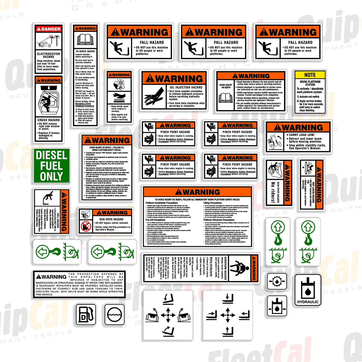 Decals for Gehl Telehandlers