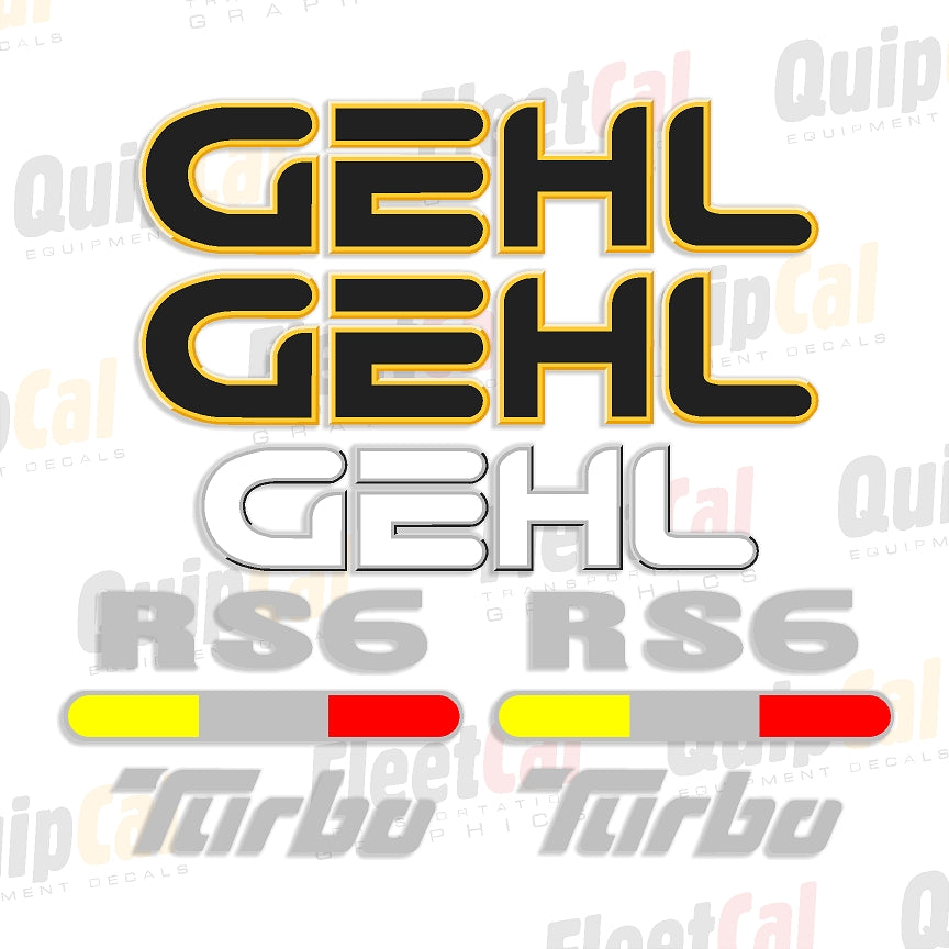 Gehl RS6 Turbo Telehandler Marking Decal Set – Truck and Equipment Decals