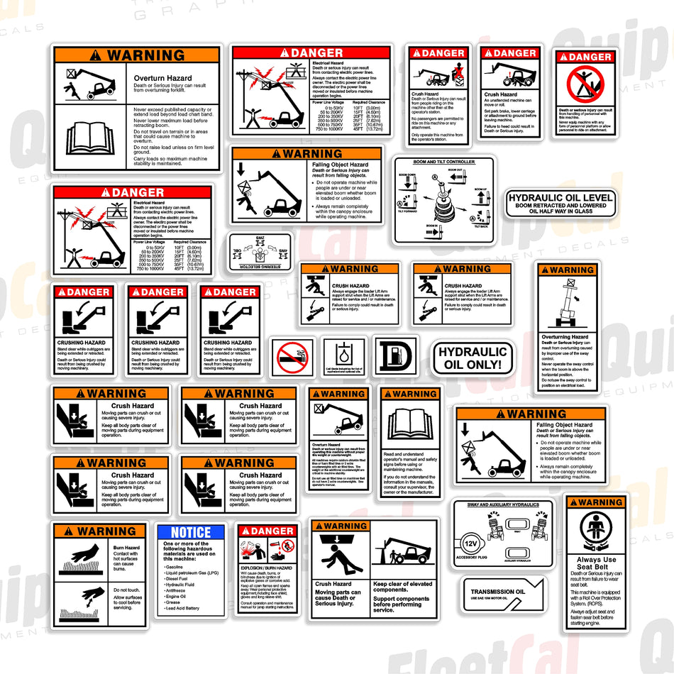 Genie / Terex Telehandler Safety Decals