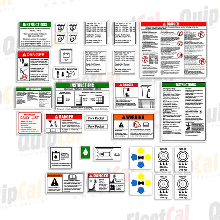 Genie Telescopic Boom Lift Decals