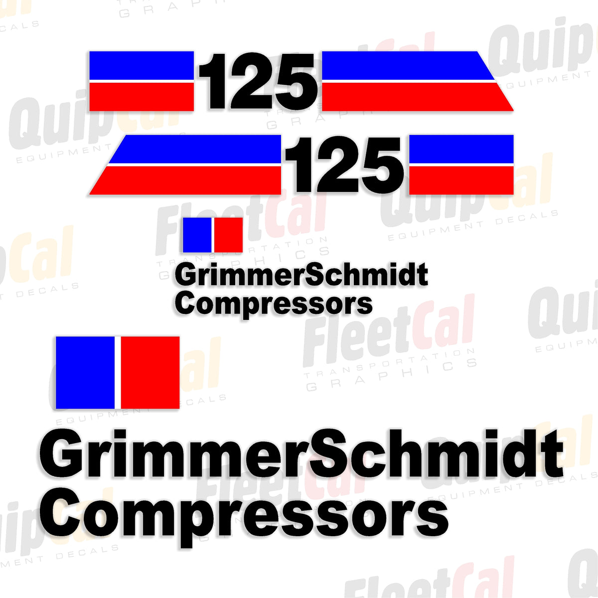 Grimmer Schmidt Air Compressor Decals