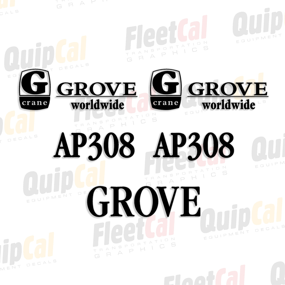 Grove Crane Decal Set